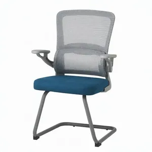 Chaise de bureau cantilever en maille, structure moderne, sans roulettes, pour personnel - Product Image 3