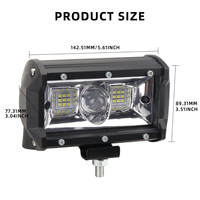 Lampe de travail LED 19 SMD super lumineuse 12V à 24V pour tracteur, VTT, camion, tout-terrain, semi-aluminium, lampe de conduite auxiliaire, projecteur