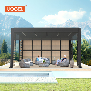 Pérgola Motorizada UOGEL C7 con Control por Aplicación <span class=keywords><strong>TUYA</strong></span>, Gazebo <span class=keywords><strong>de</strong></span> Aluminio con Persianas, Fácil <span class=keywords><strong>de</strong></span> Montar, Impermeable, con Recubrimiento en Polvo, para Balcón y Jardín - Product Image 1