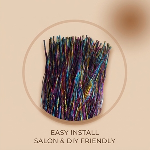Extensions de cheveux en fibre haute température I-Tip Tinsel, 24 pouces, kit couleur arc-en-ciel pour fêtes, festivals et salons – Approvisionnement direct usine - Product Image 4