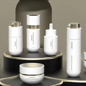 Set di <span class=keywords><strong>Packaging</strong></span> in Vetro per Cosmetici: Vasetto per Crema da 30, 50, 100 g, Flacone Contagocce per Olio per Capelli da 30 ml, Flacone per Lozione con Pompa a Pressione Esclusiva da 50, 100, 120 ml - Product Image 1