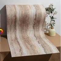 Panneaux de revêtement intérieur souples Mcm Conception de mur extérieur Imperméable au feu Pierre artificielle flexible Panneau mural en travertin Mcm