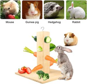 Comedero de heno para conejos, árbol de heno para conejos y cobayas con placa base, árbol de alimentación para roedores, jaula para cobayas - Product Image 5