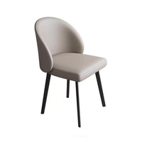 Ensemble de salle à manger commercial de luxe léger, chaise de salle à manger beige, table ronde en marbre avec base en métal noir, 2/4 personnes, pour café, hôtel, bistrot