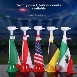 For Fan Atmosphere Cheering Horn Trumpet Flag Customizable Sports Cheering Props for Plastic Toys Wholesale
