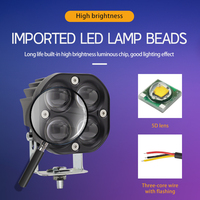 Lampe de travail LED 3 "40W blanc jaune LED antibrouillard de conduite avec Devil Eyes rouge bleu camion tout-terrain moto ATV lampe auxiliaire