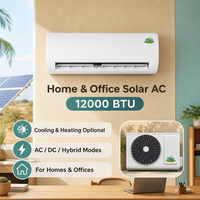 Climatiseur solaire hybride AC/DC OEM 12000 BTU Mini Split pour bureaux et petites commerces