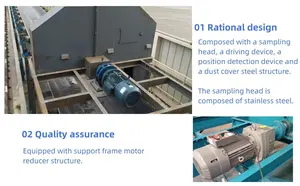 石灰岩金鉱石用SEWモーター減速機付き自動ハンマークロスベルト石炭サンプラー