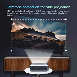 Projecteur de cinéma intelligent Full HD 1080P, projecteur vidéo <span class=keywords><strong>portable</strong></span> WiFi 5G pour l'extérieur, jeux vidéo, home cinéma, écran mobile, projecteur LED Android 4K - Product Image 6