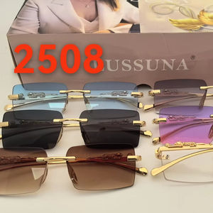 แว่นกันแดดทรงเหลี่ยมไร้กรอบลายเสือดาว สไตล์ยุโรปอเมริกันสำหรับผู้หญิง สีสันสดใส ป้องกันรังสียูวี สินค้าขายดีข้ามพรมแดน - Product Image 1