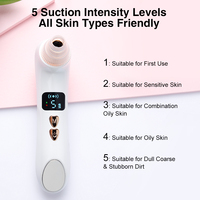 Extracteur de points noirs à aspiration avec caméra et Wi-Fi, nettoyeur de pores visuel, 6 têtes interchangeables, compresse chaude