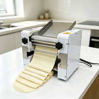 Machine à pâtes électrique commerciale, machine à pâtes avec rouleaux réglables en acier inoxydable pour restaurant et cuisine