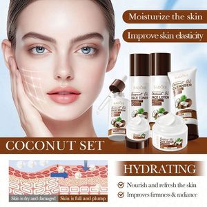 Sadoer - Set de Cuidado <span class=keywords><strong>Facial</strong></span> Vegano con Aceite de Coco al por Mayor, Hidratante, Nutritivo, Control de Grasa, Blanqueador e Iluminador para Mujeres - Product Image 5