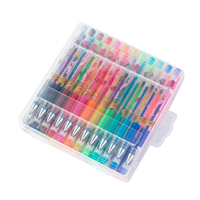 Ensemble de stylos gel à impression de fruits mignons 24 couleurs avec étui Outil d'écriture élégant et polyvalent