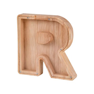 Hucha para niños, cajas de dinero, cajero automático, Caja de Ahorro de madera personalizada, hucha con letras para monedas, niños y adultos - Product Image 3