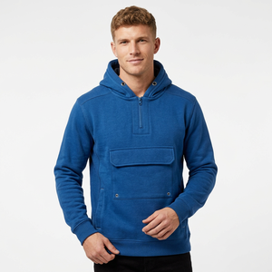 Men's Solid Knitted Polyester/Cotton Zipper-Up Hooded Sports <b>Cardigan</b> Casual Slim-Fit Winter Sweatshirt Hoodie - Product Image 1