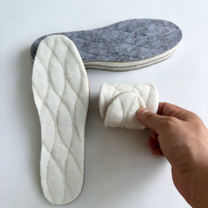 Semelles Chaudes en Liège et Laine Compressée DS, Doublure Polaire Épaissie, Inserts de Chaussures d'Hiver en <span class=keywords><strong>Feutre</strong></span> de Laine, Coussinets <span class=keywords><strong>pour</strong></span> les Pieds, Confort par Temps Froid - Product Image 5