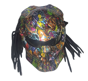 Casque intelligent Predator XL en fibre de carbone avec visière anti-buée pour application de moto avec interphone Bluetooth - Product Image 2