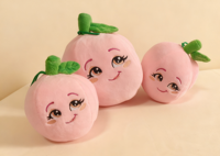 Groothandel Schattige Perzik Knuffels Set Schattige Fruit Knuffels Met Cartoon Gezichten Voor Kinderen Geschenken & Decor