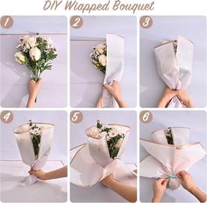 Papel de Regalo Coreano Impermeable al por Mayor con Borde Dorado para Ramos de Flores, para Floristas y Envoltura de Regalos para el Día de la Madre - Product Image 5