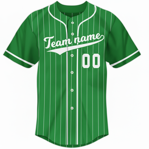 เสื้อเบสบอลอเมริกันผ้าโพลีเอสเตอร์ลายเส้นคุณภาพดีที่สุด MOQ=1 ชิ้น รับสั่งทำชุดเบสบอลชาย - Product Image 3