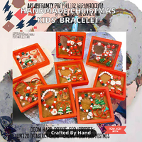 Gelang Manik-Manik Berkilau Buatan Tangan untuk Anak-Anak, Perhiasan Pesta Natal yang Lucu, Murni, Cocok untuk Semua Kombinasi, Hadiah