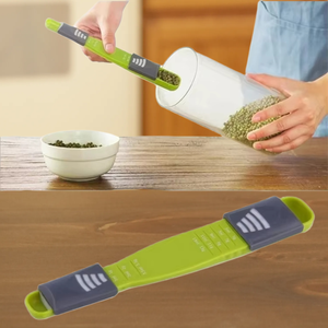 أداة خبز جديدة للمطبخ قياس قابل للتعديل برأس مزدوج من البلاستيك TRP مع مقياس - Product Image 3