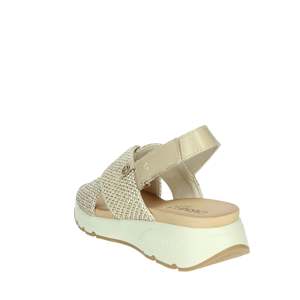 Sandalo con Zeppa Bassa da Donna Carmela Beige con Cinturino Incrociato e Plateau – Comfort Estivo - Product Image 2