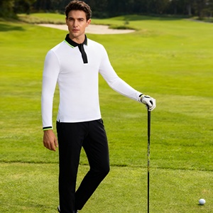 Camiseta de Golf Unisex de Manga Corta, Tejida, Transpirable, de Secado Rápido, Cómoda, Elástica, para Entrenamiento Deportivo, Informal - Product Image 1