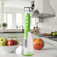 Couteau à éplucher multifonctionnel avec tube de rangement pour éplucher les pommes et les concombres Type de rangement pratique Fournitures