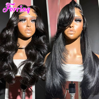 Wig Rambut Asli Vietnam 100% Raw Bone Straight Tanpa Lem, Wig Lace Front 13x6 5x5 Murah, Wig Closure Hd Lace Frontal