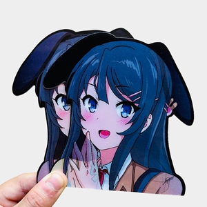 Waifu Anime Motion <span class=keywords><strong>Sticker</strong></span> Waifu <span class=keywords><strong>Girl</strong></span> 3D Motion <span class=keywords><strong>Car</strong></span> <span class=keywords><strong>Sticker</strong></span> de chicas sexy - Product Image 2