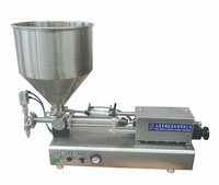 Machine de remplissage semi-automatique haute précision à économie d'énergie pour pâtes, liquides, miel, beurre, ketchup, sauce chili, avec cadre en SUS 304