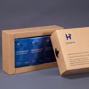 Boîtes de classement en carton kraft recyclé personnalisées avec gaufrage et pelliculage mat pour emballage cadeau - Product Image 3