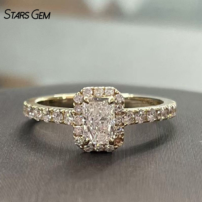 14K Yellow Gold-Radiant Cut