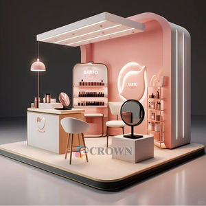 Hot Design <strong>Pl</strong> Shop showcase Mall Salon Kiosk Design Salon Shop Cabinet Design Mini Display Shelf Beauty Mall Salon Kiosk Design OEM - Product Image 4