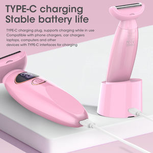 Lanumi 733 Rasoir électrique pour <span class=keywords><strong>femme</strong></span> 5 en 1 étanche IPX7, <span class=keywords><strong>tondeuse</strong></span> à poils du visage, bikini, corps, <span class=keywords><strong>coupe</strong></span> de <span class=keywords><strong>cheveux</strong></span> pour femmes, batterie, usage domestique - Product Image 4