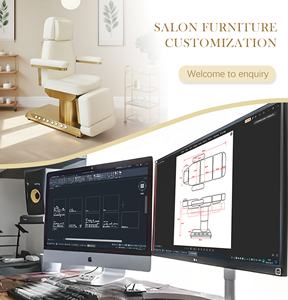 Beauty Salon <span class=keywords><strong>Chair</strong></span> CE-zertifizierter Lasttest bestanden Ergonomisch verstellbare Rückenlehne Gesichts atemloch Memory Salon Möbel - Product Image 6