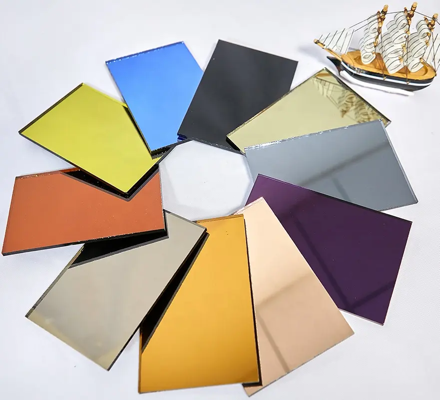 Color Mirror Pink bronze gold color Mirror Decorative Glass Float Glass Modern Wall Mirror