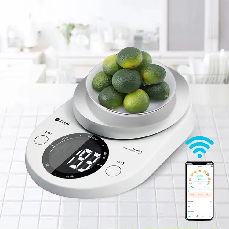 Круглые цифровые кухонные весы с ЖК-дисплеем 5 кг 1 г кухонные весы с чашей