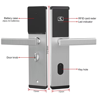 Cerradura Inteligente para Puerta de Hotel con RFID sin Llave, con Sistema de Software de Gestión Gratuito de por Vida, Lector de Tarjetas Inteligentes para Entrada de Hotel o Apartamento