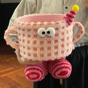 Cute Cartoon Monster Storage Basket Animal Shaped With Handle For Living Room Desktop Decoration Gift Box - Product Image 1