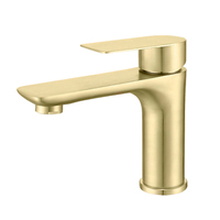 Robinet de lavabo moderne en acier inoxydable 304, finition or brossé et or rose, mitigeur monocommande eau chaude et froide pour salle de bain
