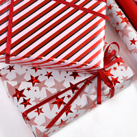 Papier d'emballage cadeau JUDE enduit, pour anniversaire et Noël, rouleau de 43x300cm, recyclable, épaisseur 80g, impression en héliogravure, personnalisable