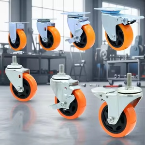 Fabrik-Großhandel 3 4 <span class=keywords><strong>5</strong></span> Zoll Mittelschwere Industrielle 100mm Lenkrollen Blaue Orange Schwenkbare PVC-Räder - Product Image 2