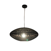Lustre industriel en métal noir, décoration intérieure, éclairage d'intérieur, luminaire suspendu simple, lumière blanche chaude douce 2700K, garantie de 3 ans