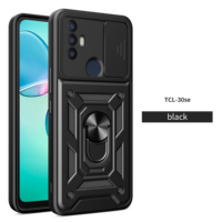 Funda Compatible con Tecno Spark 10c con Protector de Lente Deslizante, Anillo de Soporte Integrado y Soporte Estable