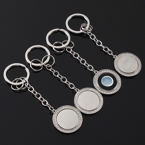 Llavero de Lujo con Pedrería y Logotipo de Auto para Benz, BMW, <span class=keywords><strong>Audi</strong></span>, Anillo de Llaves Redondo de Metal Personalizado para Regalos Promocionales, Accesorios para Llaves - Product Image 2