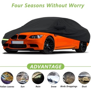 Housses de voiture imperméables 210T personnalisées pour BMW M3 320i 328i 328d 330i 330e 335i 340i 2007-2024, sangle coupe-vent et fermeture éclair double porte - Product Image 3