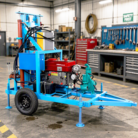 Machine de forage de puits d'eau diesel tractable de 35 CV, foreuse rotative hydraulique pour l'agriculture, certifiée CE avec garantie d'un an